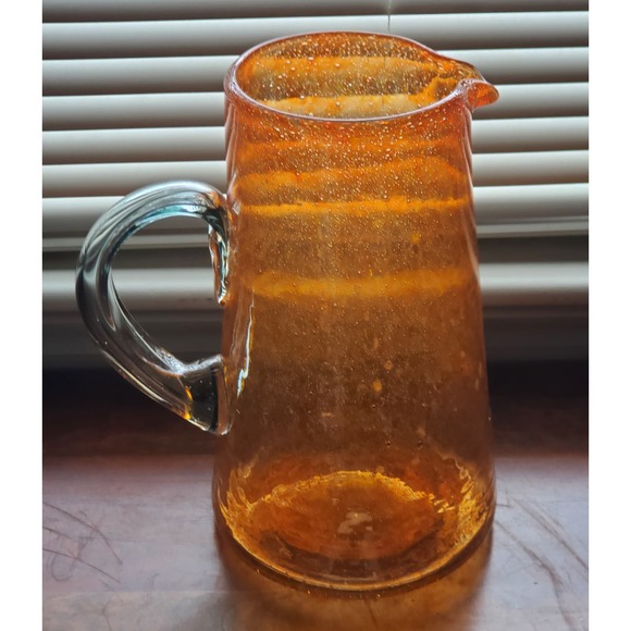 Vintage Handblown Pitcher and 6 Tumblers Set - Picture 3 of 6